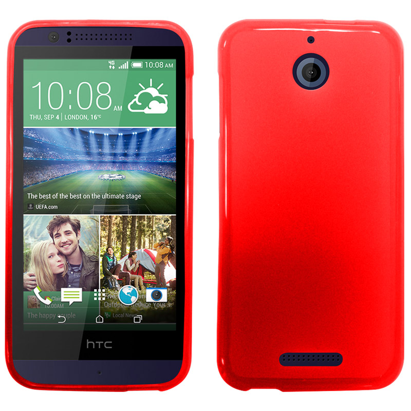 Desire 510 Case - Premium TPU Series Ultra Slim, Lightweight, Easy Grip - Red TPU Cover For HTC Desire 510 - TRENDE